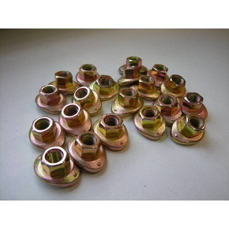 Lot de 20 ecrous de roue jaune 09/67 a fin