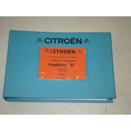 catalogue Tome 1 Piéces détachées depuis 07/1971