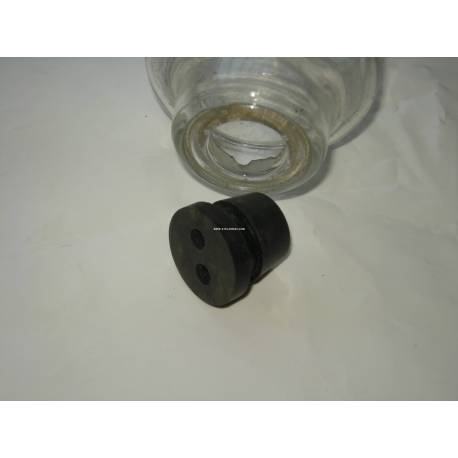 bouchon 2 tuyaux bocal en verre  LHS2