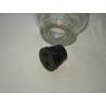 Bouchon 2 tuyaux sous bocal en verre