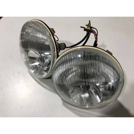 Jeu de 2 optiques de phare double foyer du 09/67 a Fin